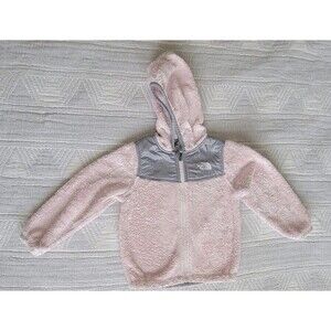 The North Face Toddler Girls Pink Fuzzy Fleece Hoodie Jacket – Size 3T
